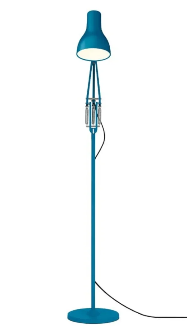 Louis Poulsen Stehleuchten-Anglepoise Type 75 Stehleuchte, Margaret Howell Edition, Saxon Blue