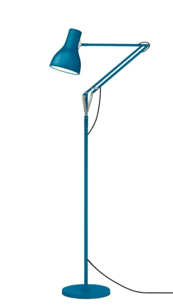 Louis Poulsen Stehleuchten-Anglepoise Type 75 Stehleuchte, Margaret Howell Edition, Saxon Blue