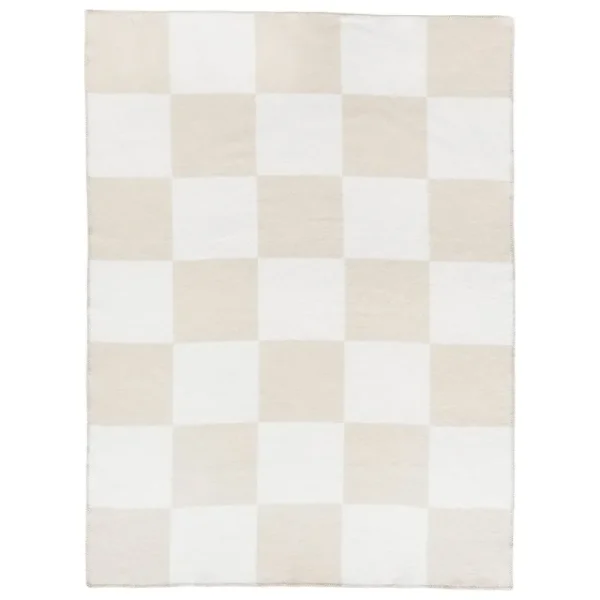 Anno Decken Und Überwürfe^Ala Überwurf, 130 x 180 cm, Weiß - Sandbeige
