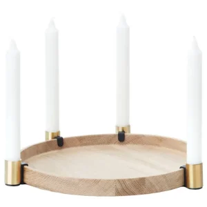 applicata Weihnachtsdekoration | Kerzen Und Kerzenhalter^Luna Maxi Kerzenhalter, Eiche - Messing