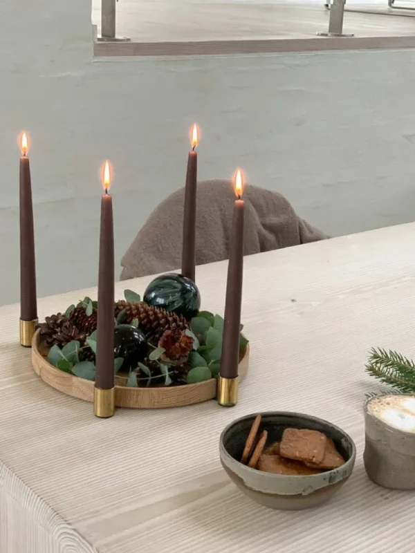 applicata Weihnachtsdekoration | Kerzen Und Kerzenhalter^Luna Maxi Kerzenhalter, Eiche - Messing
