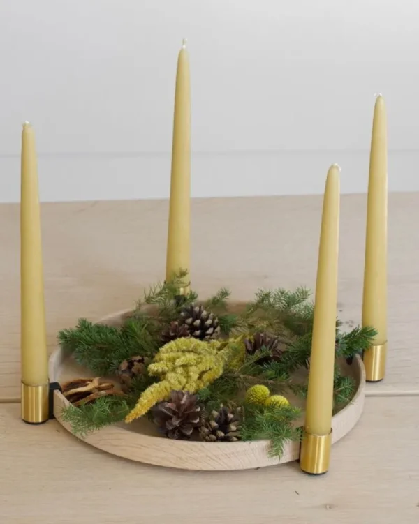 applicata Weihnachtsdekoration | Kerzen Und Kerzenhalter^Luna Maxi Kerzenhalter, Eiche - Messing