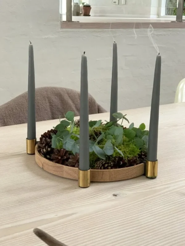 applicata Weihnachtsdekoration | Kerzen Und Kerzenhalter^Luna Maxi Kerzenhalter, Eiche - Messing
