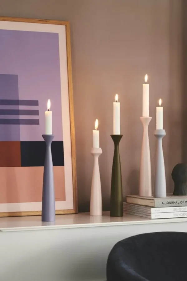 ferm LIVING Kerzen Und Kerzenhalter-applicata Rose Kerzenhalter, warmes Rosa