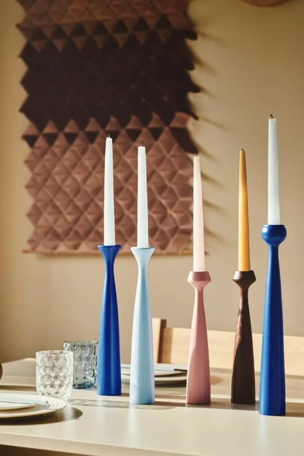 ferm LIVING Kerzen Und Kerzenhalter-applicata Tulip Kerzenhalter, Kobaltblau