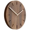 PLEASE WAIT to be SEATED Uhren-applicata Watch:Out Wanduhr, Eiche geräuchert - Messing