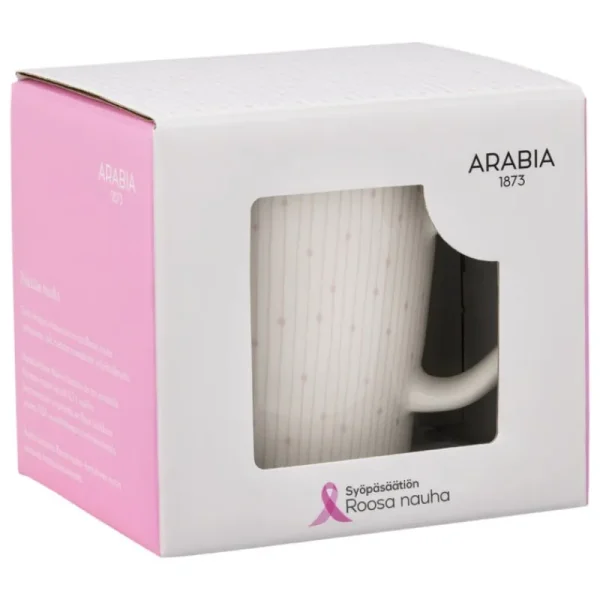 Arabia Geschirr^Mainio Sarastus Tasse, 0,3 l, Pink Ribbon