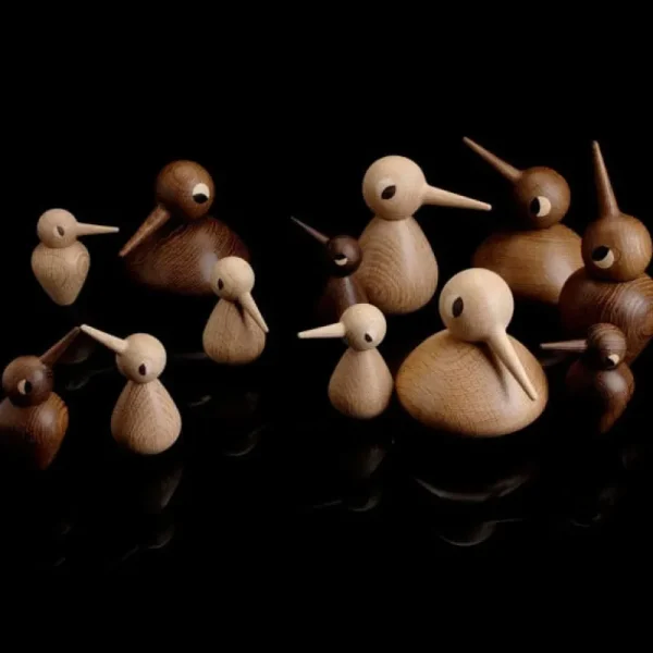 Eero Aarnio Originals Dekorationsgegenstände-Architectmade Bird Holzvogel, klein, geräucherte Eiche