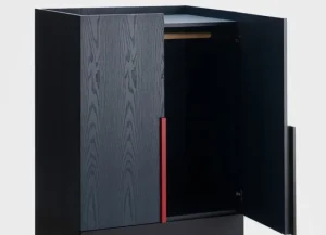 Wooden Aufbewahrungsmöbel-Ariake Aizome wardrobe, indigo - black - red