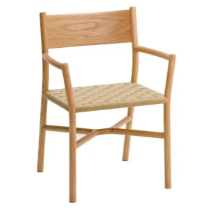 Artek Sitzgelegenheiten-Ariake Ariake Armlehnstuhl, Eiche - Textilband