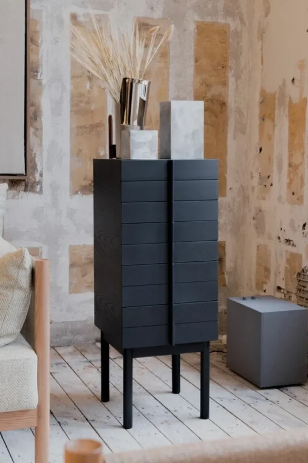 ferm LIVING Aufbewahrungsmöbel-Ariake Kommode Column, schwarz