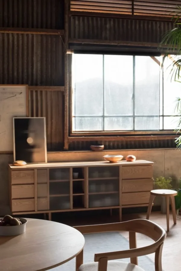 Poiat Aufbewahrungsmöbel-Ariake Rikyu Sideboard, Eiche