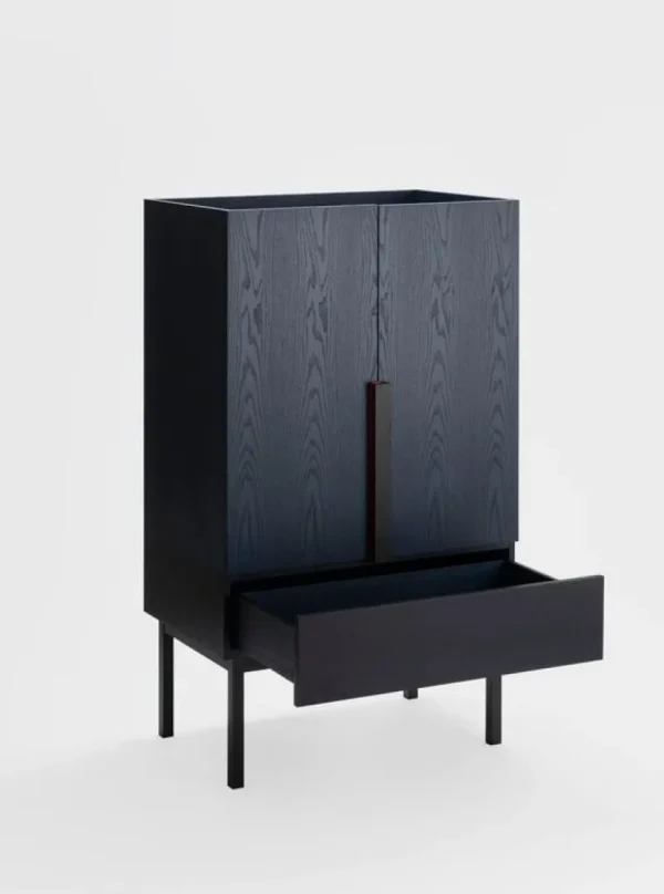 Montana Furniture Aufbewahrungsmöbel-Ariake Schrank Aizome, indigoblau - schwarz - rot