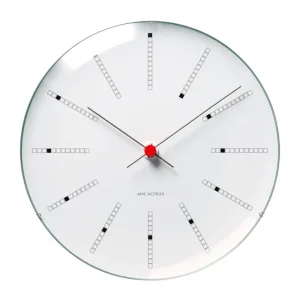 Arne Jacobsen Uhren-AJ Bankers Wanduhr, 29 cm, Weiß