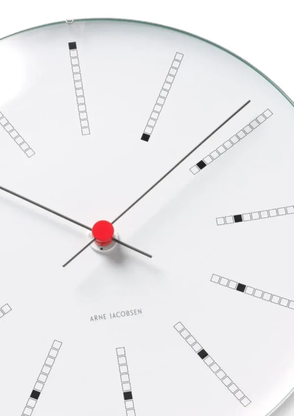 Arne Jacobsen Uhren-AJ Bankers Wanduhr, 48 cm, Weiß