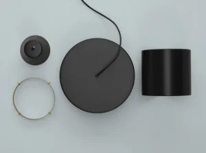 Flos Deckenleuchten-Artek A201 Pendelleuchte, schwarz - Messing