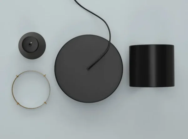 Flos Deckenleuchten-Artek A201 Pendelleuchte, schwarz - Messing