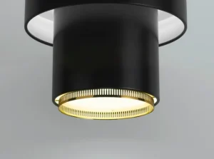 Flos Deckenleuchten-Artek A201 Pendelleuchte, schwarz - Messing