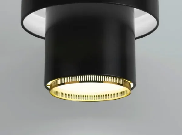 Flos Deckenleuchten-Artek A201 Pendelleuchte, schwarz - Messing