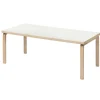Vaarnii Tische-Artek Aalto 97 Ausziehtisch, Birke - Laminat weiß