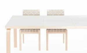 Vaarnii Tische-Artek Aalto 97 Ausziehtisch, Birke - Laminat weiß