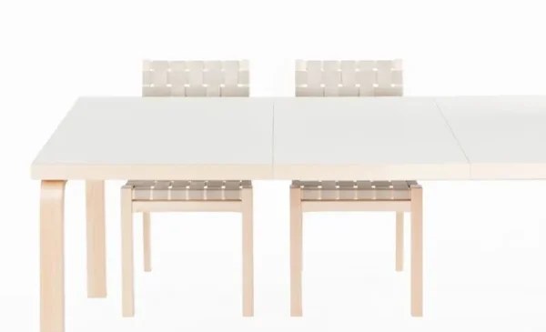 Vaarnii Tische-Artek Aalto 97 Ausziehtisch, Birke - Laminat weiß