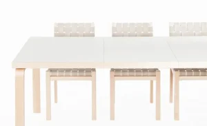 Vaarnii Tische-Artek Aalto 97 Ausziehtisch, Birke - Laminat weiß