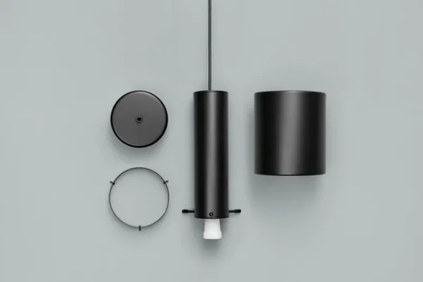 Graypants Deckenleuchten-Artek Aalto A110 „Hand Grenade“ Pendelleuchte, komplett schwarz