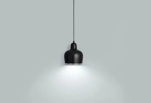 Louis Poulsen Deckenleuchten-Artek Aalto A330S „Golden Bell“ Pendelleuchte, schwarz