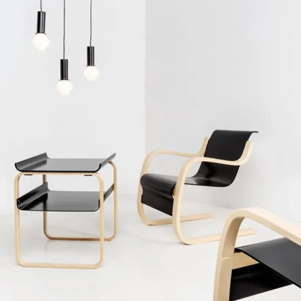 Petite Friture Tische-Artek Aalto Beistelltisch 915, schwarz/Birke