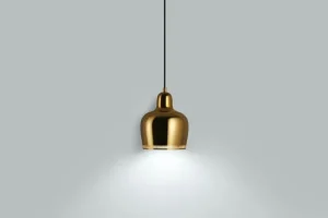 Louis Poulsen Deckenleuchten-Artek Aalto Hängeleuchte A330S „Golden Bell Savoy“, Messing