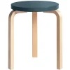 &Tradition Sitzgelegenheiten-Artek Aalto Hocker 60, blau/Birke
