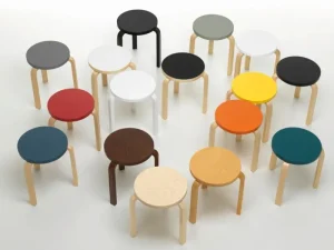 Hem Sitzgelegenheiten-Artek Aalto Hocker 60, petrol/Birke