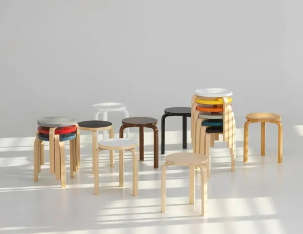 Hem Sitzgelegenheiten-Artek Aalto Hocker 60, petrol/Birke