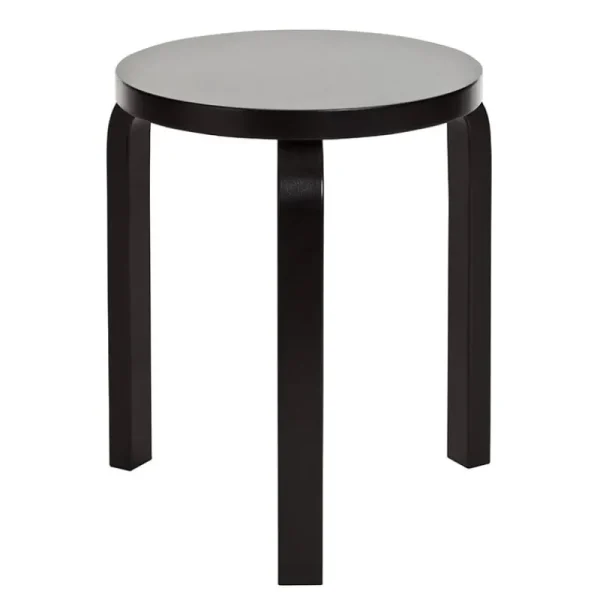 Wendelbo Sitzgelegenheiten-Artek Aalto Hocker 60, schwarz lackiert