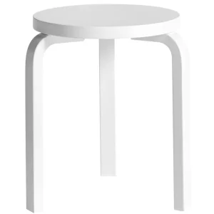 Hem Sitzgelegenheiten-Artek Aalto Hocker 60, weiß lackiert