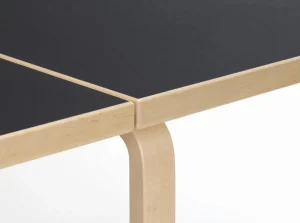 &Tradition Tische-Artek Aalto Klapptisch DL81C, Birke - schwarzes Linoleum