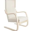Muuto Sitzgelegenheiten-Artek Aalto Sessel 401, Birke - weiß Hallingdal 100