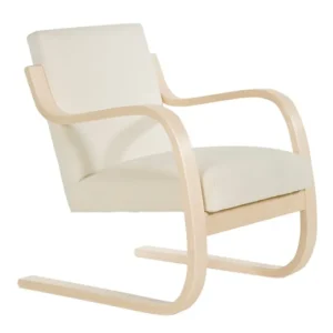 valerie_objects Sitzgelegenheiten-Artek Aalto Sessel 402, Birke - weiß Hallingdal 100