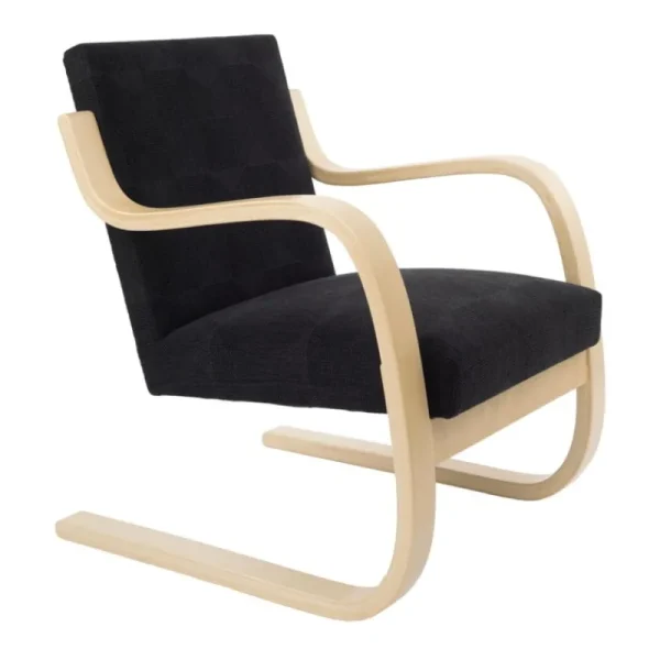 HAY Sitzgelegenheiten-Artek Aalto Sessel 402, Birke - schwarz Hallingdal 190