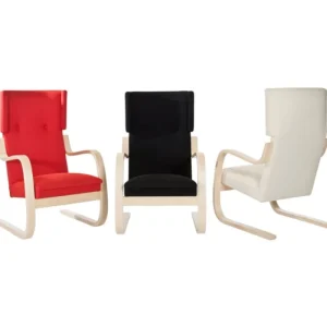 Muuto Sitzgelegenheiten-Artek Aalto Sessel 401, Birke - weiß Hallingdal 100