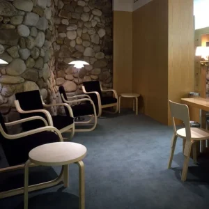 HAY Sitzgelegenheiten-Artek Aalto Sessel 402, Birke - schwarz Hallingdal 190