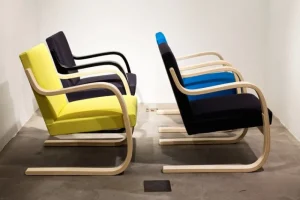 HAY Sitzgelegenheiten-Artek Aalto Sessel 402, Birke - schwarz Hallingdal 190