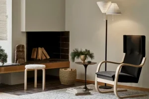 Finnish Design Shop Sitzgelegenheiten-Artek Aalto Sessel 401, Birke - schwarz Hallingdal 190