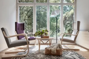 Muuto Sitzgelegenheiten-Artek Aalto Sessel 401, Birke - weiß Hallingdal 100