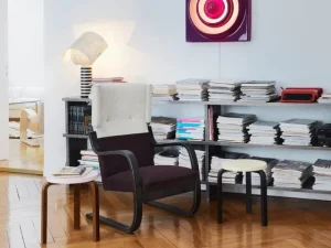 Finnish Design Shop Sitzgelegenheiten-Artek Aalto Sessel 401, Birke - schwarz Hallingdal 190