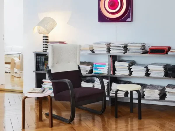 Finnish Design Shop Sitzgelegenheiten-Artek Aalto Sessel 401, Birke - schwarz Hallingdal 190