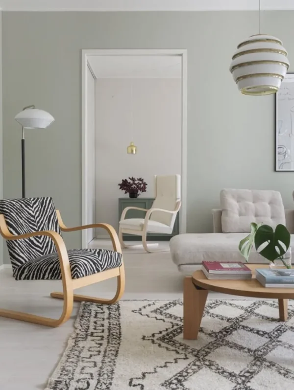 HAY Sitzgelegenheiten-Artek Aalto Sessel 402, Honigfarben gebeizt - Zebra
