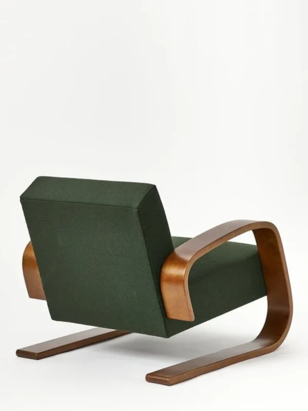 Hem Sitzgelegenheiten-Artek Aalto Sessel 400 „Tank“, Nussbaum - Dunkelgrün Vidar 972