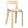 HAY Sitzgelegenheiten-Artek Aalto Stuhl 65, Birke - weißes Laminat